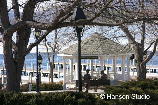 Wolfeboro, NH - Sculpture and Gazebo - Spring